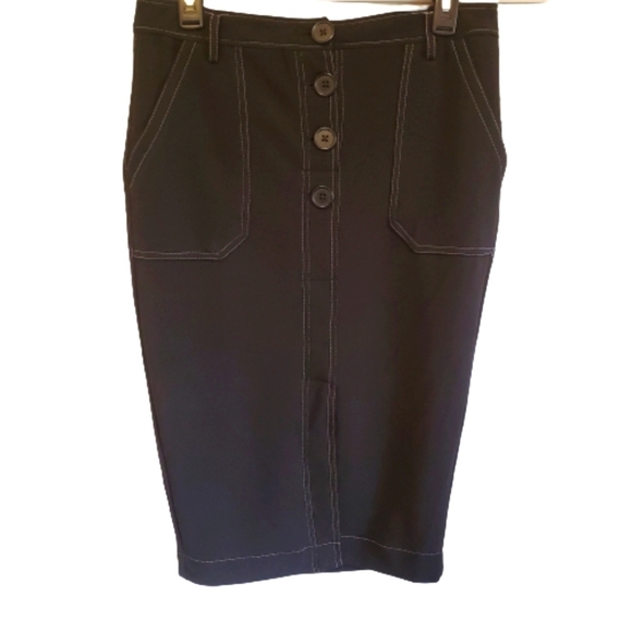 BBJ Los Angeles Black Pencil Skirt Size Large - Picture 1 of 6